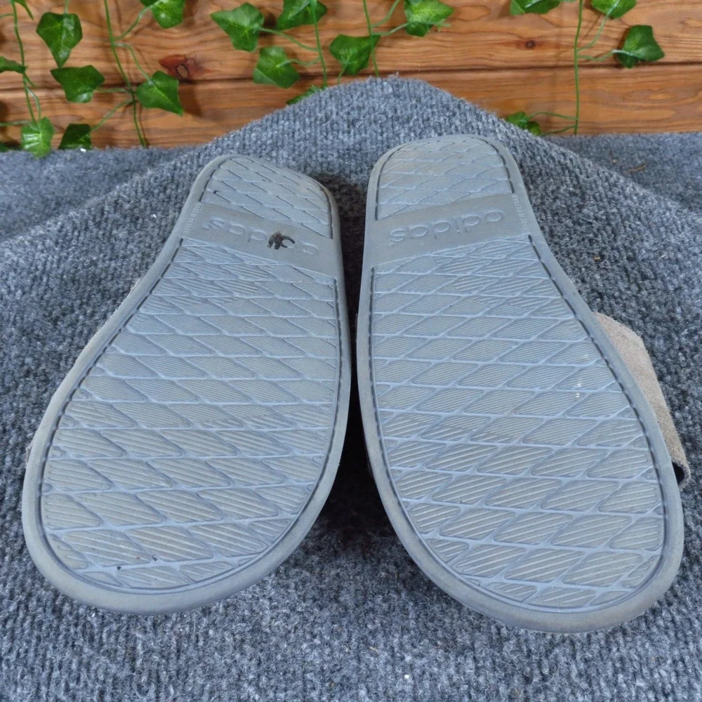 Adidas Adilette Men's Slide Sandals Size 7 Casual Comfort Gray Suede‎ AQ5448